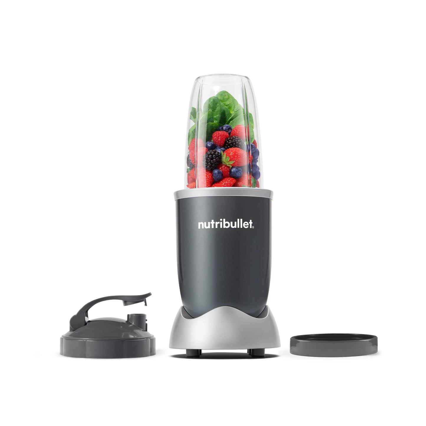 nutribullet Pro Personal Blender, Shakes, Smoothies, Food Prep, and Frozen Blending, 32 Ounce Cup, 24 Ounce Cup, Flip-top Travel Lid, 900 Watt, Matte Black, NB9-0901AK