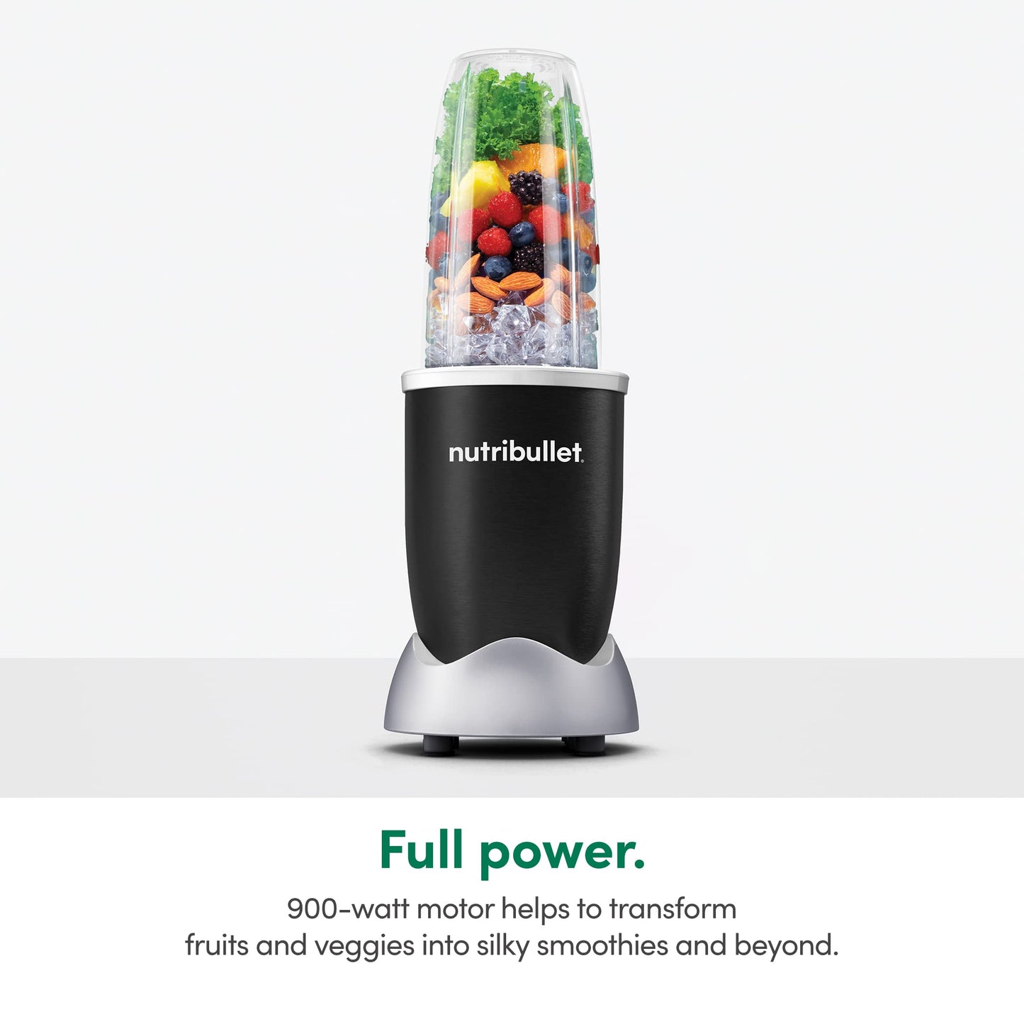 nutribullet Pro Personal Blender, Shakes, Smoothies, Food Prep, and Frozen Blending, 32 Ounce Cup, 24 Ounce Cup, Flip-top Travel Lid, 900 Watt, Matte Black, NB9-0901AK