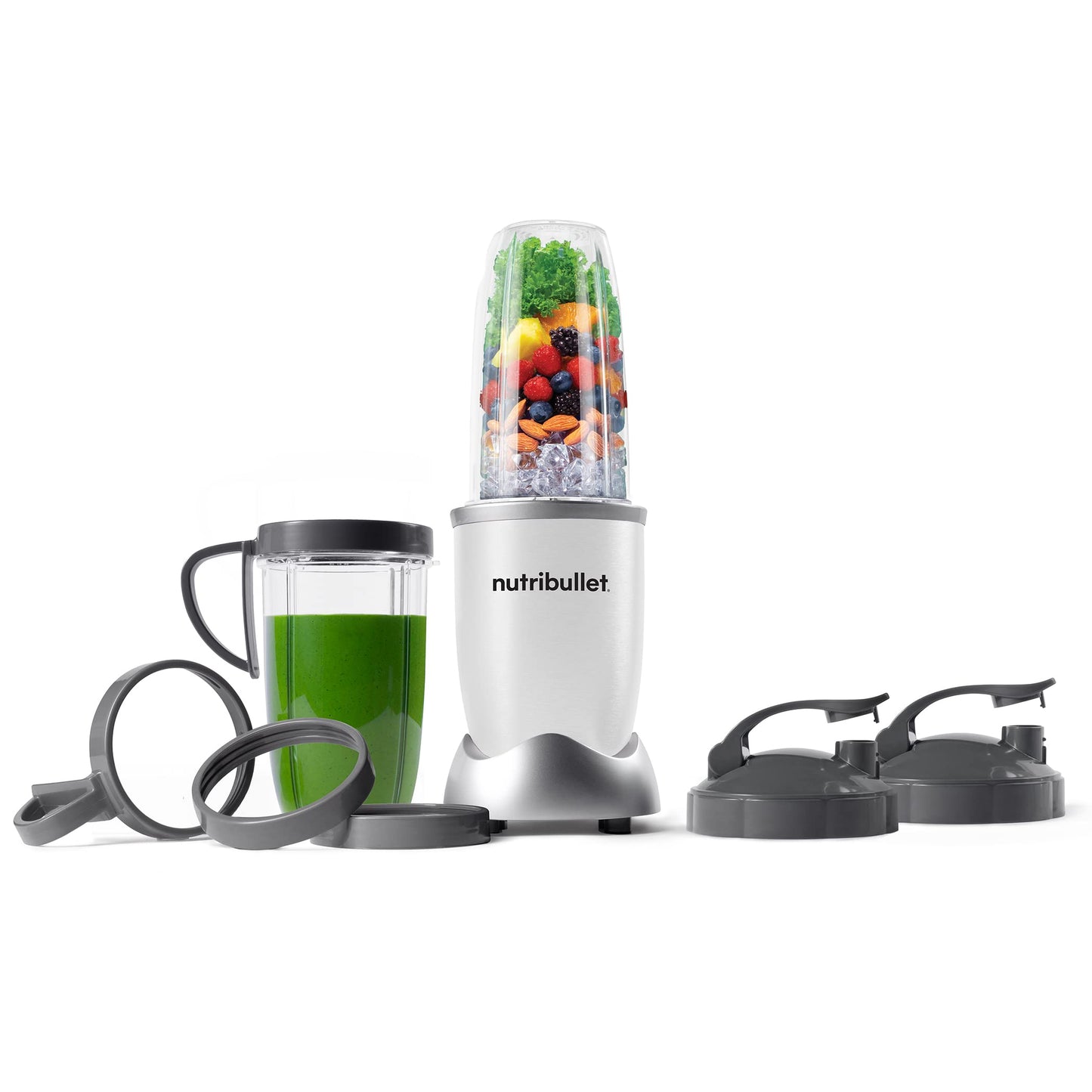 nutribullet Pro Personal Blender, Shakes, Smoothies, Food Prep, and Frozen Blending, 32 Ounce Cup, 24 Ounce Cup, Flip-top Travel Lid, 900 Watt, Matte Black, NB9-0901AK