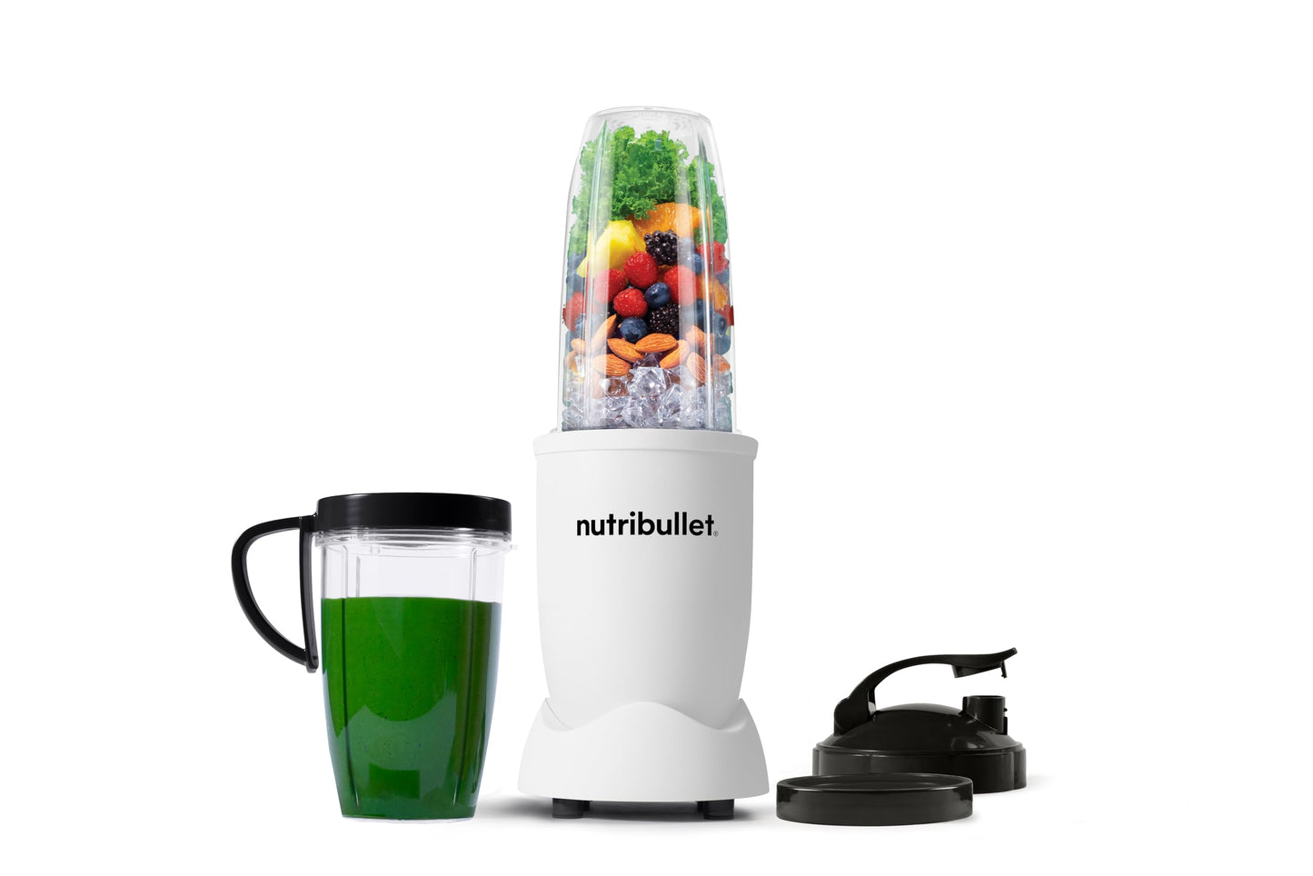 nutribullet Pro Personal Blender, Shakes, Smoothies, Food Prep, and Frozen Blending, 32 Ounce Cup, 24 Ounce Cup, Flip-top Travel Lid, 900 Watt, Matte Black, NB9-0901AK