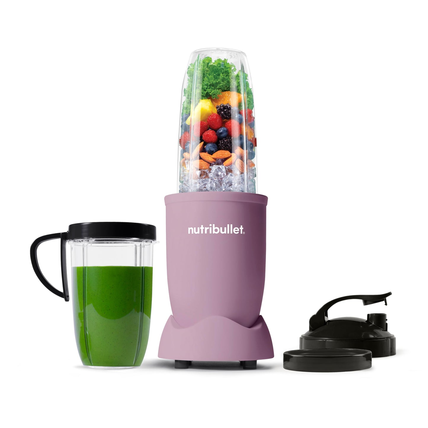 nutribullet Pro Personal Blender, Shakes, Smoothies, Food Prep, and Frozen Blending, 32 Ounce Cup, 24 Ounce Cup, Flip-top Travel Lid, 900 Watt, Matte Black, NB9-0901AK