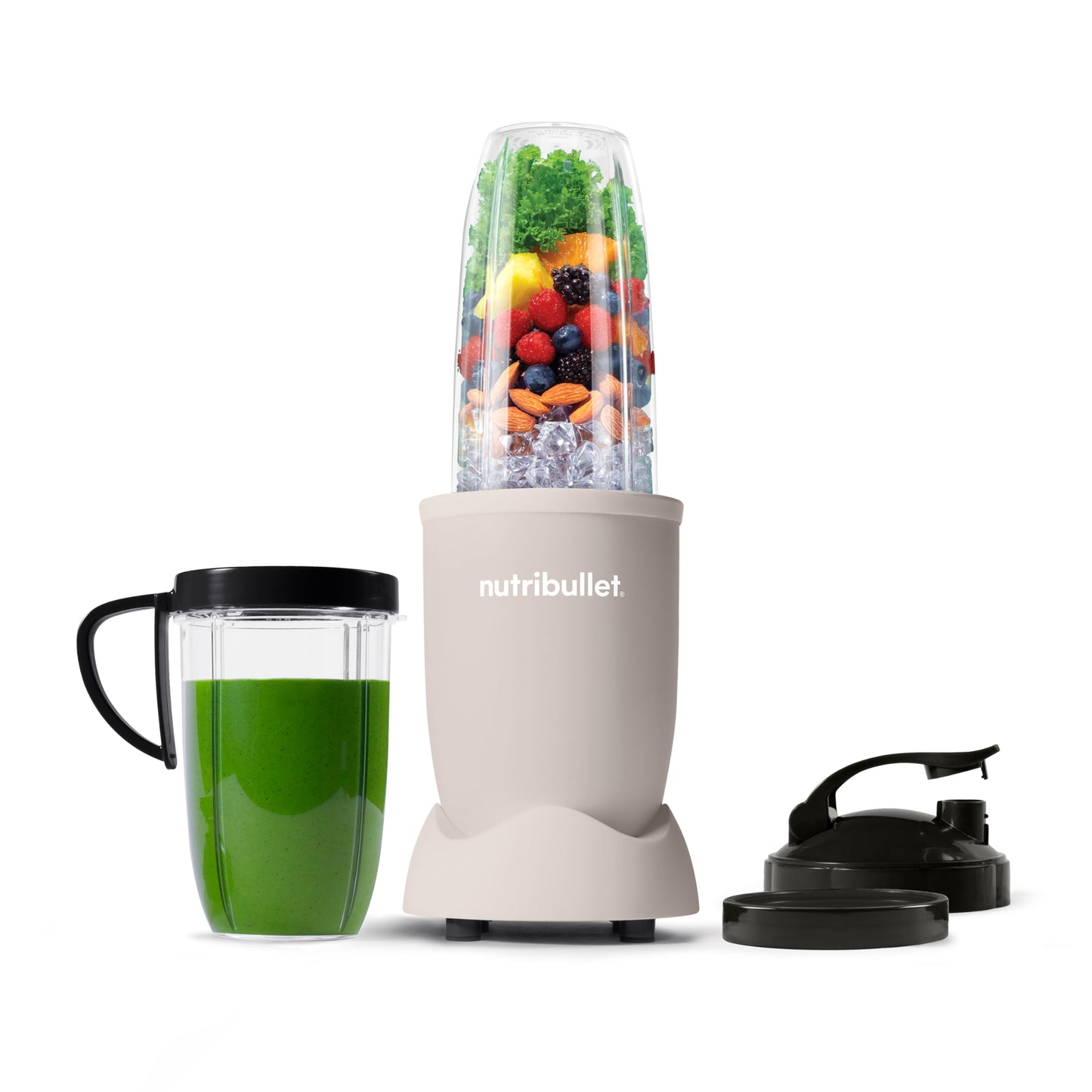 nutribullet Pro Personal Blender, Shakes, Smoothies, Food Prep, and Frozen Blending, 32 Ounce Cup, 24 Ounce Cup, Flip-top Travel Lid, 900 Watt, Matte Black, NB9-0901AK