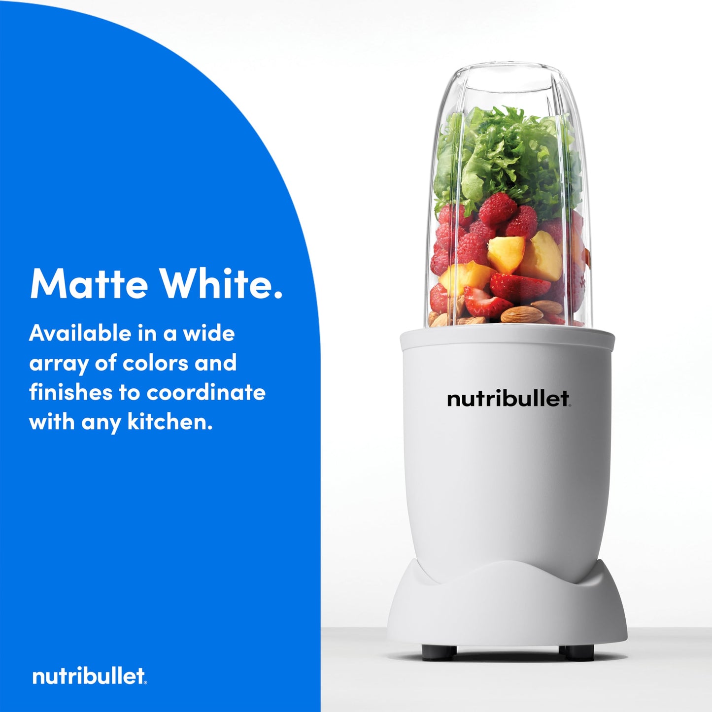 nutribullet Pro Personal Blender, Shakes, Smoothies, Food Prep, and Frozen Blending, 32 Ounce Cup, 24 Ounce Cup, Flip-top Travel Lid, 900 Watt, Matte Black, NB9-0901AK