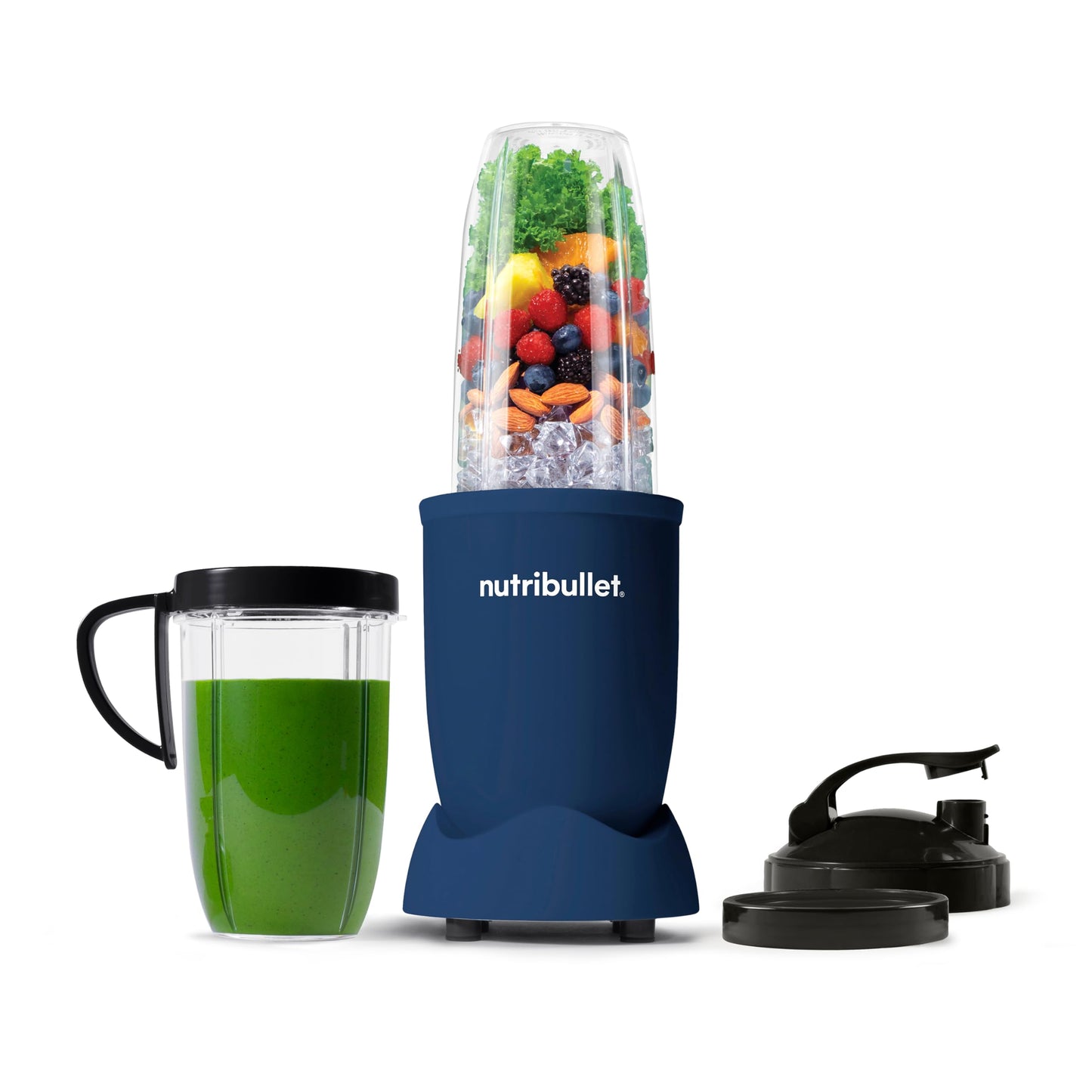 nutribullet Pro Personal Blender, Shakes, Smoothies, Food Prep, and Frozen Blending, 32 Ounce Cup, 24 Ounce Cup, Flip-top Travel Lid, 900 Watt, Matte Black, NB9-0901AK