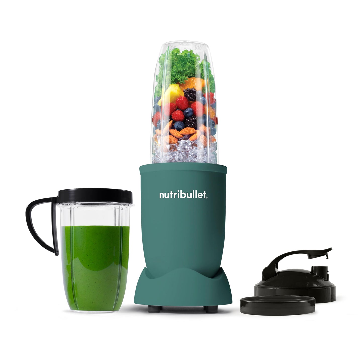 nutribullet Pro Personal Blender, Shakes, Smoothies, Food Prep, and Frozen Blending, 32 Ounce Cup, 24 Ounce Cup, Flip-top Travel Lid, 900 Watt, Matte Black, NB9-0901AK