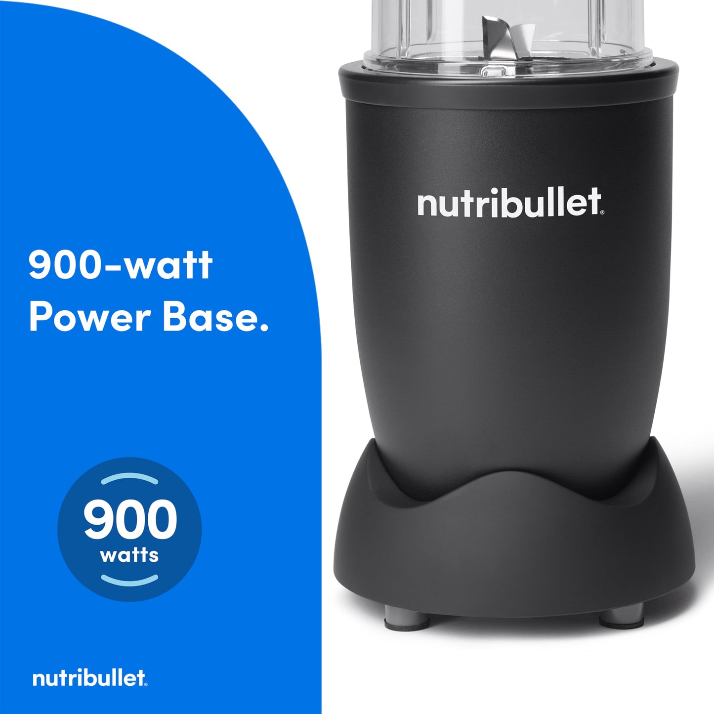 nutribullet Pro Personal Blender, Shakes, Smoothies, Food Prep, and Frozen Blending, 32 Ounce Cup, 24 Ounce Cup, Flip-top Travel Lid, 900 Watt, Matte Black, NB9-0901AK