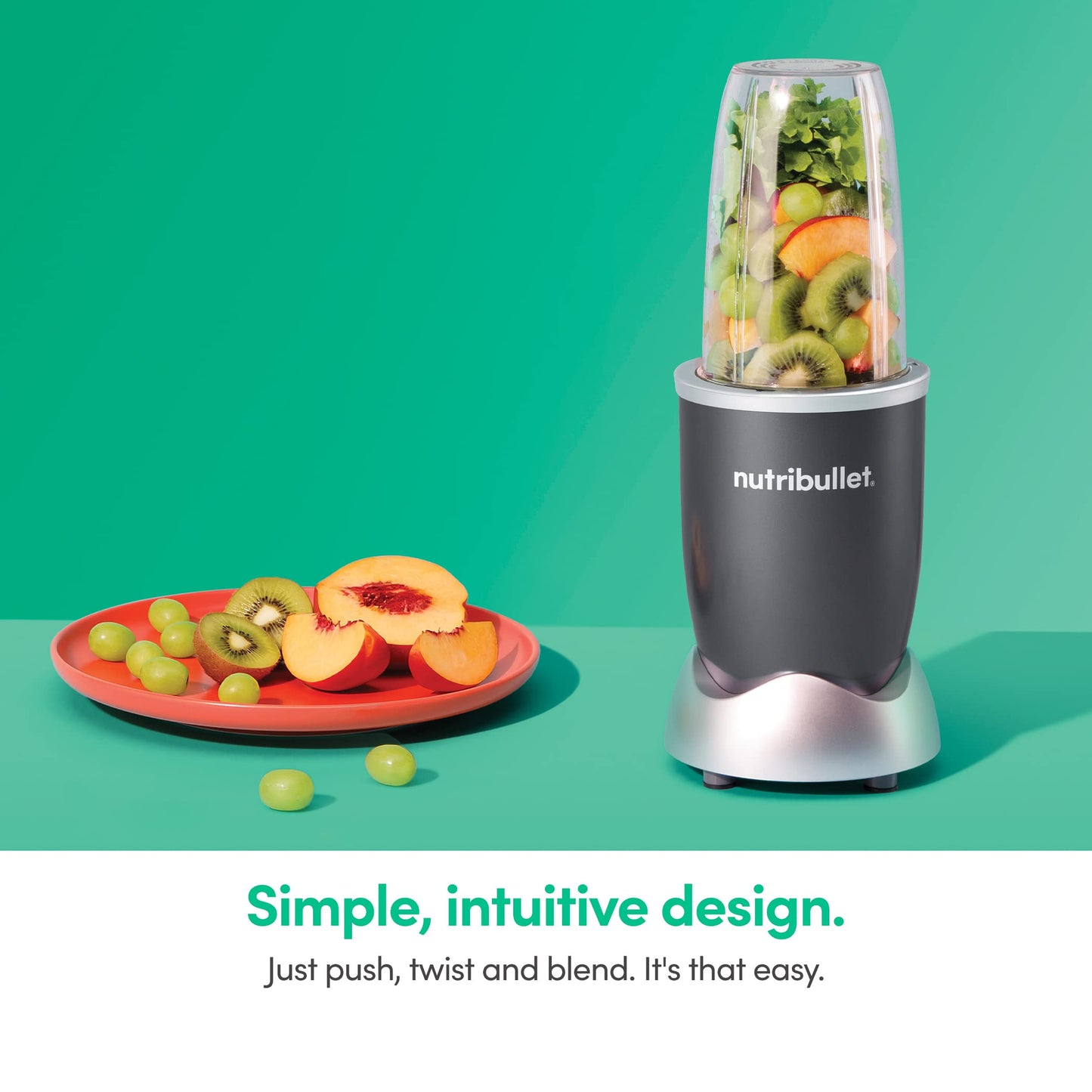 nutribullet Pro Personal Blender, Shakes, Smoothies, Food Prep, and Frozen Blending, 32 Ounce Cup, 24 Ounce Cup, Flip-top Travel Lid, 900 Watt, Matte Black, NB9-0901AK