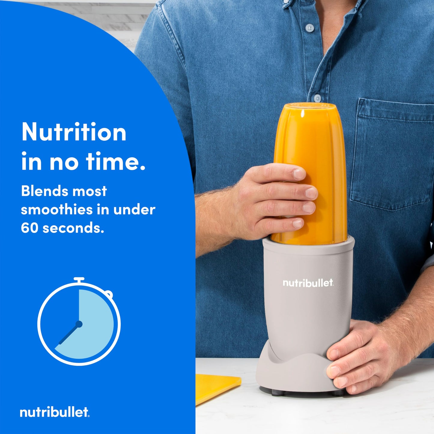 nutribullet Pro Personal Blender, Shakes, Smoothies, Food Prep, and Frozen Blending, 32 Ounce Cup, 24 Ounce Cup, Flip-top Travel Lid, 900 Watt, Matte Black, NB9-0901AK