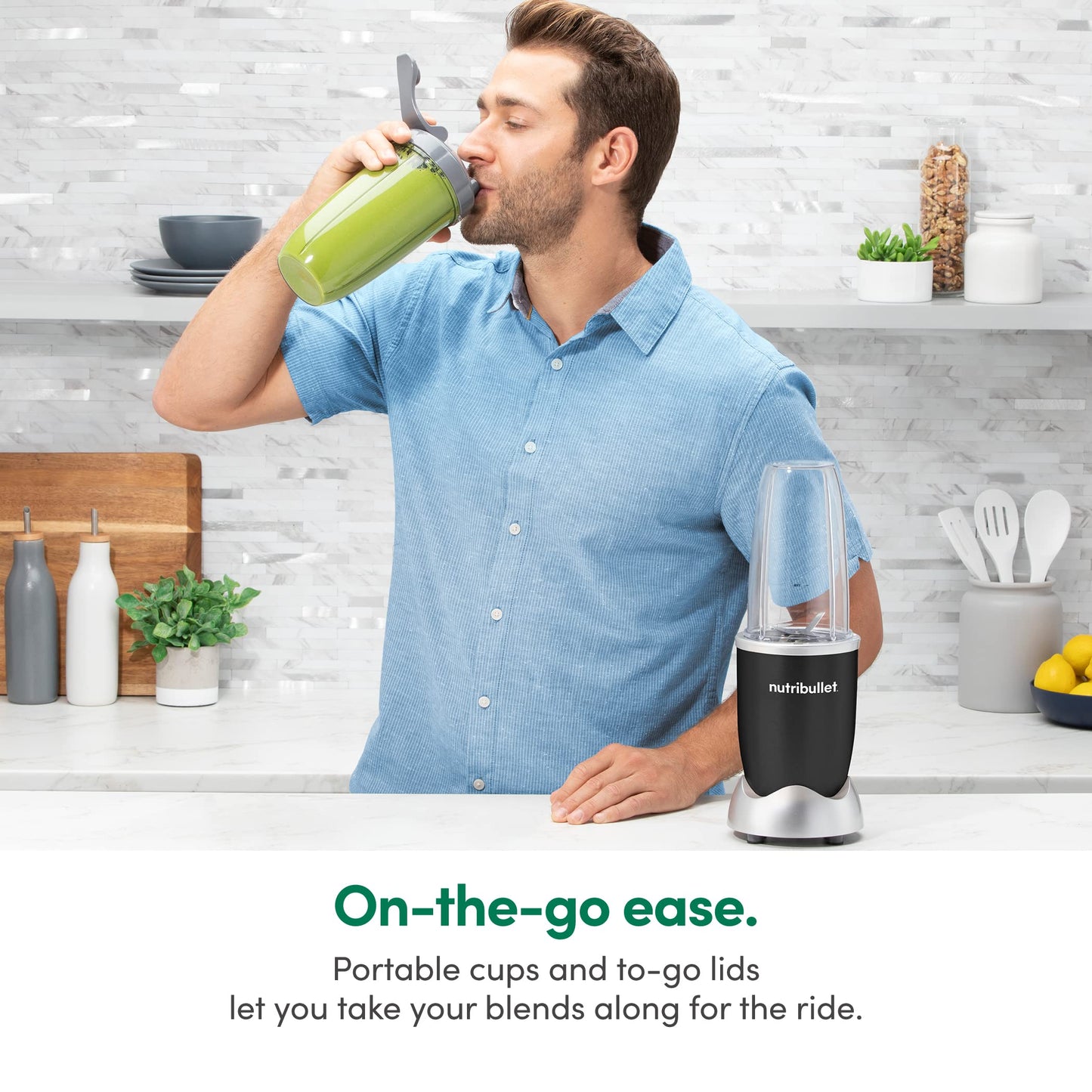 nutribullet Pro Personal Blender, Shakes, Smoothies, Food Prep, and Frozen Blending, 32 Ounce Cup, 24 Ounce Cup, Flip-top Travel Lid, 900 Watt, Matte Black, NB9-0901AK