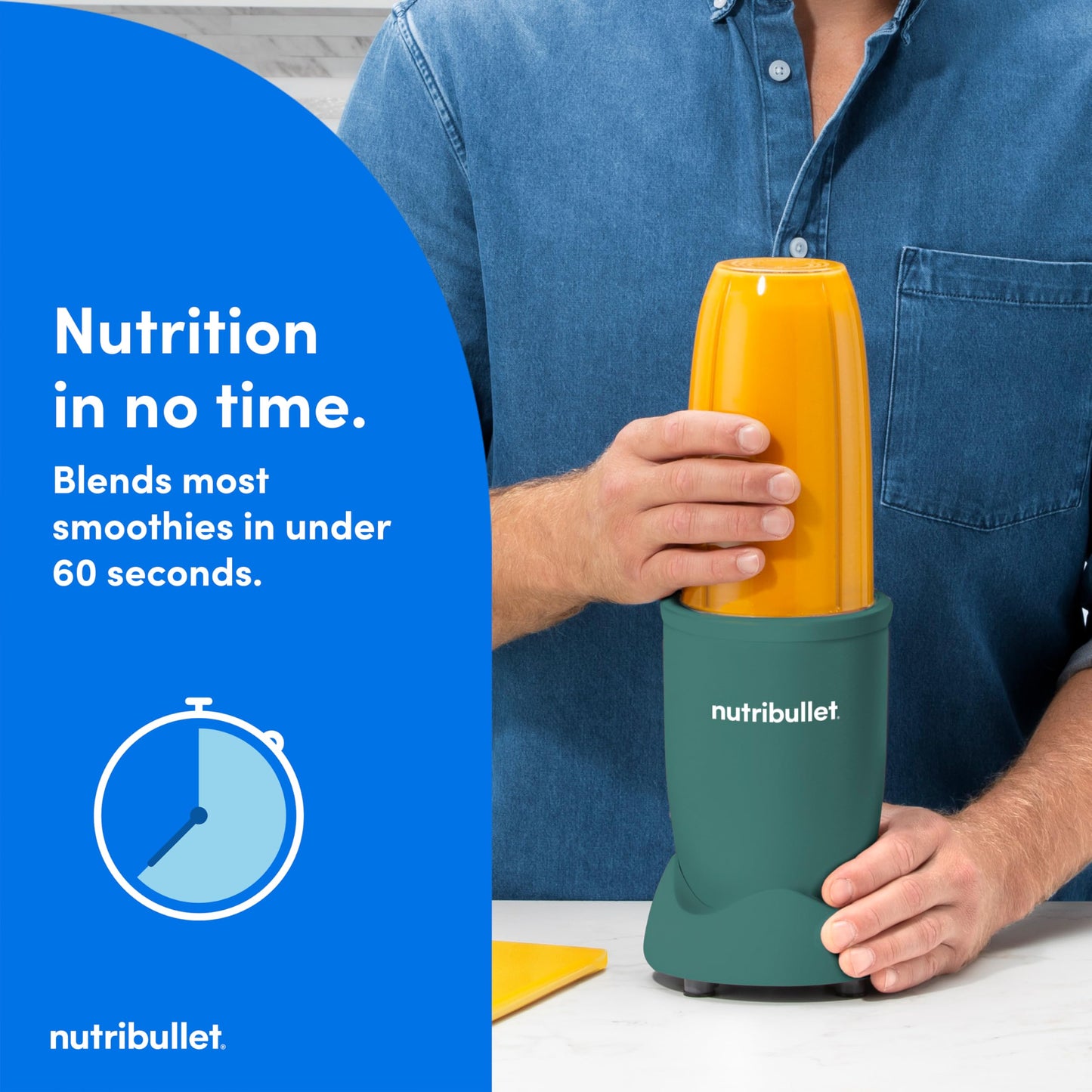 nutribullet Pro Personal Blender, Shakes, Smoothies, Food Prep, and Frozen Blending, 32 Ounce Cup, 24 Ounce Cup, Flip-top Travel Lid, 900 Watt, Matte Black, NB9-0901AK