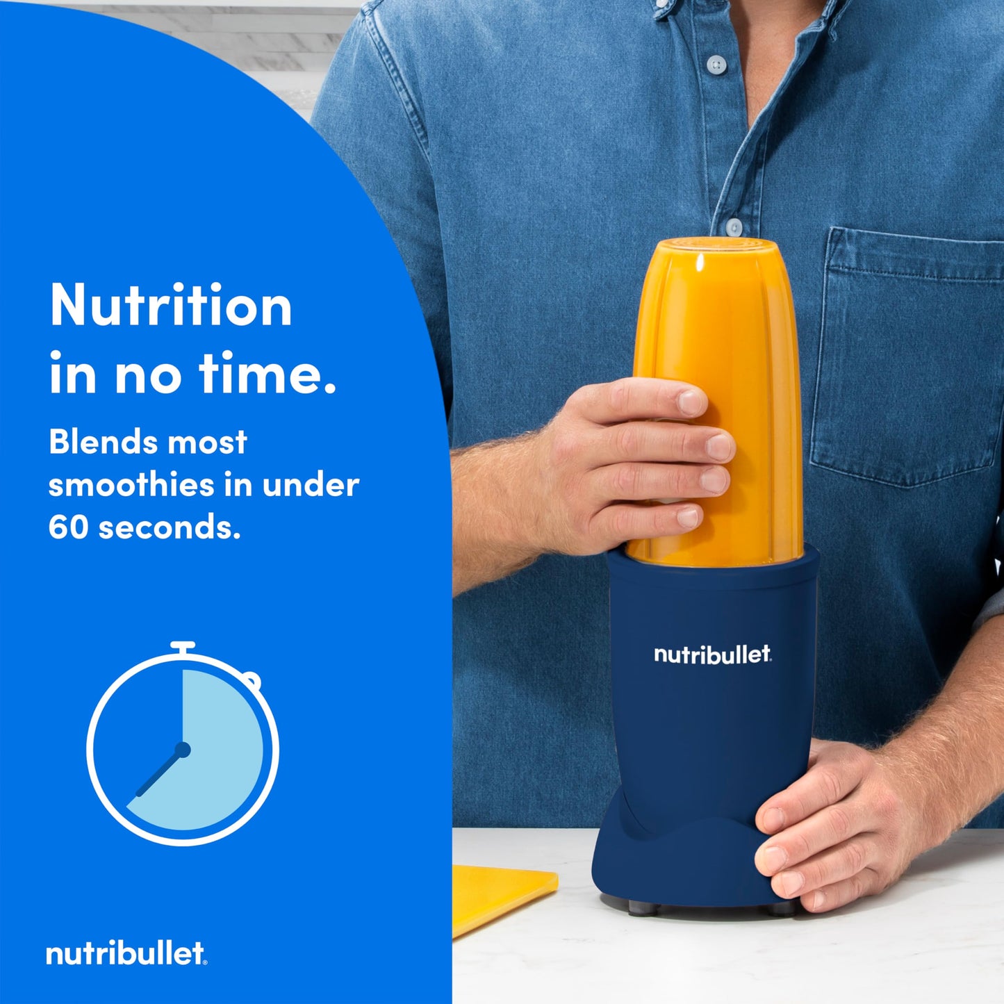 nutribullet Pro Personal Blender, Shakes, Smoothies, Food Prep, and Frozen Blending, 32 Ounce Cup, 24 Ounce Cup, Flip-top Travel Lid, 900 Watt, Matte Black, NB9-0901AK